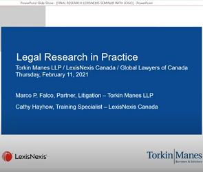 Legal Research in Practice: What You Didn’t Learn in Law School Legal Research in Practice: What You Didn’t Learn in Law School