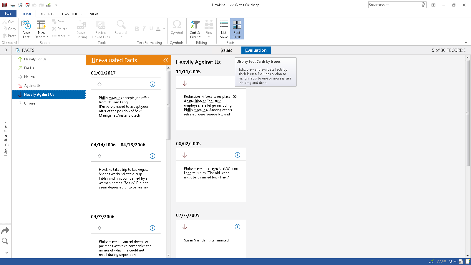 CaseMap legal case management software LexisNexis