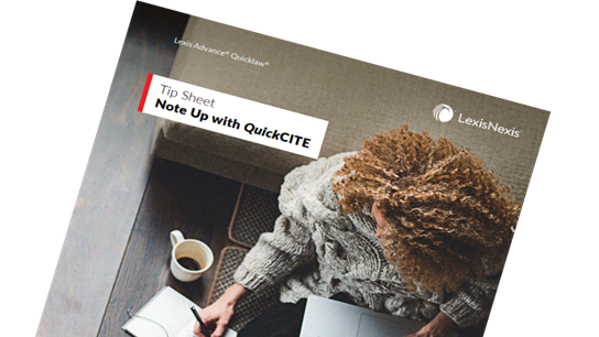 Note Up With <em>Quick</em>CITE<sup>®</sup> Note Up With <em>Quick</em>CITE<sup>®</sup>