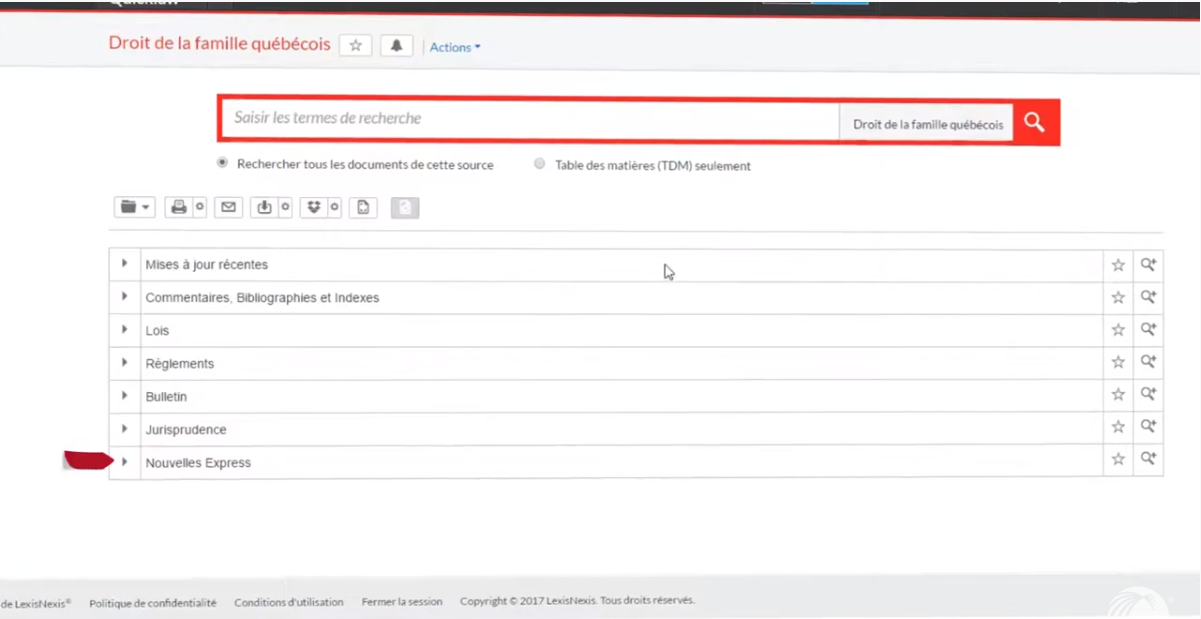 Utilisation des nouvelles Express et du bulletin