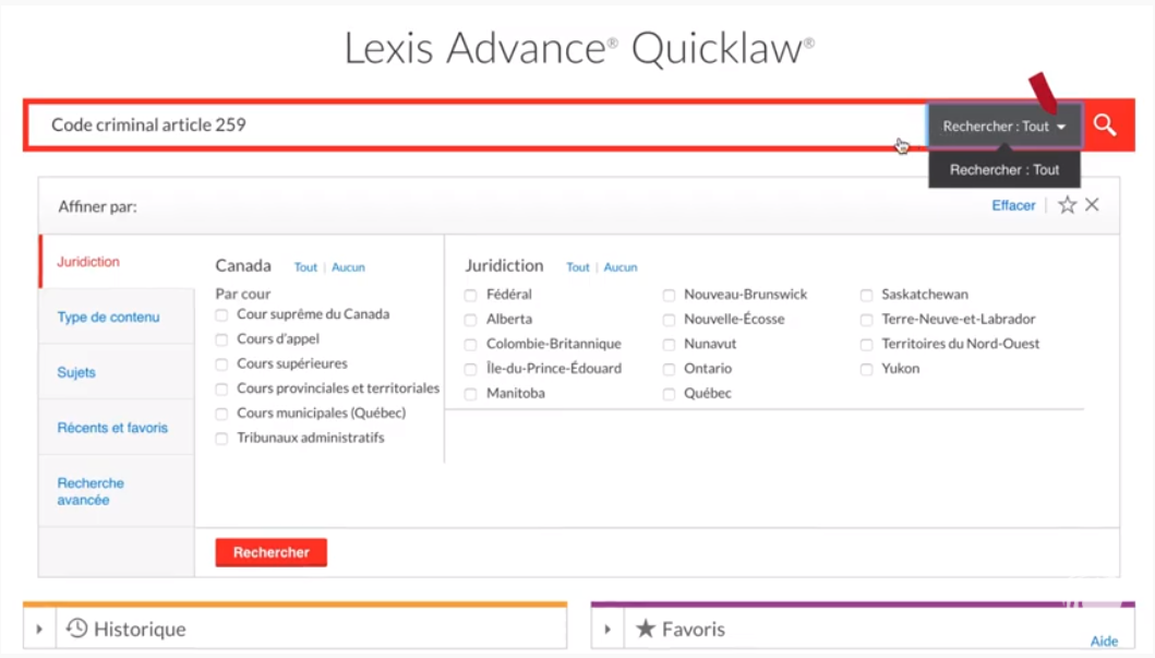 Recherche des versions ant&eacute;rieures d&rsquo;une loi