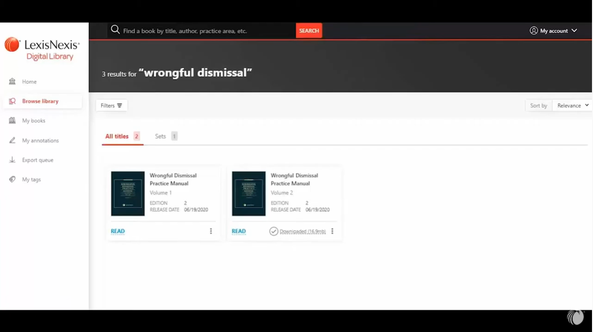 Search for and tag an eBook
